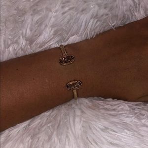kendra scott rose gold drusy bracelet